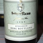 1989 Berg Rottland von Balthasar Ress, sehr schön gereifte Riesling Auslese